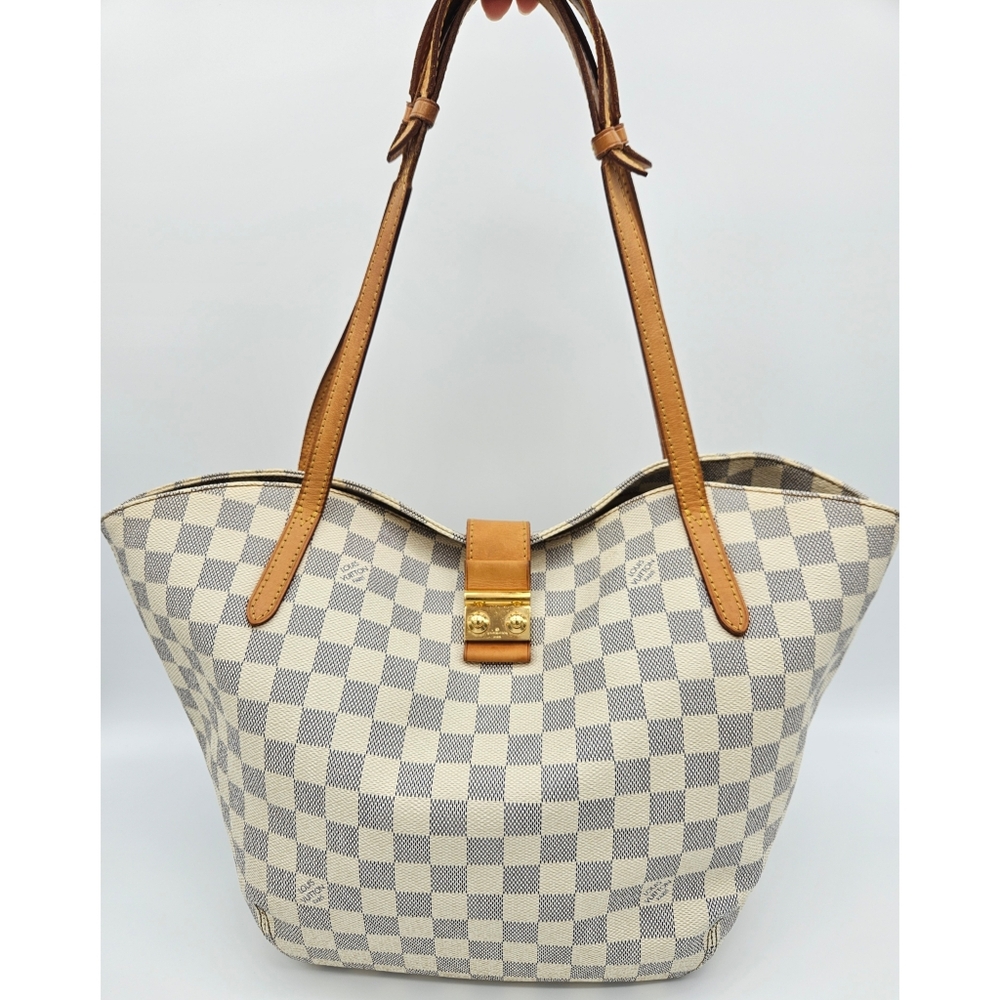 Authentic Louis Vuitton Damier Azur Salina PM #4199M